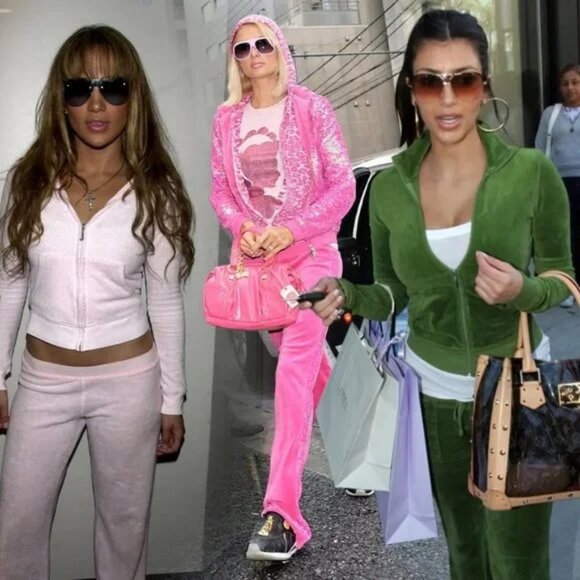 Y2K JUICY COUTURE Juicy Girl Zip Hoodie Jacket Grey Waffle Fleece Pink Logo XL - Picture 8 of 12